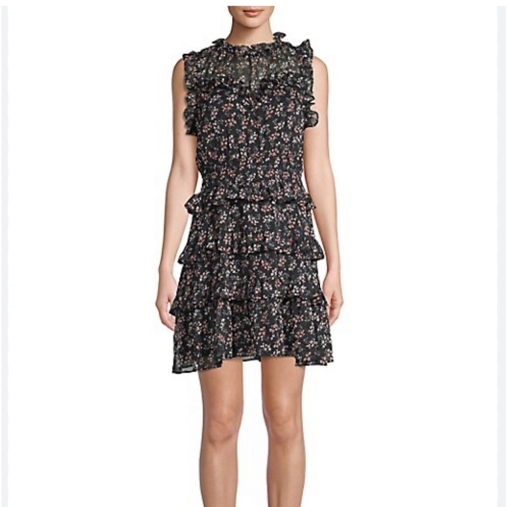 Sugar Lip 2 Floral Short Lined Sleeveless Dress M - Picture 1 of 8